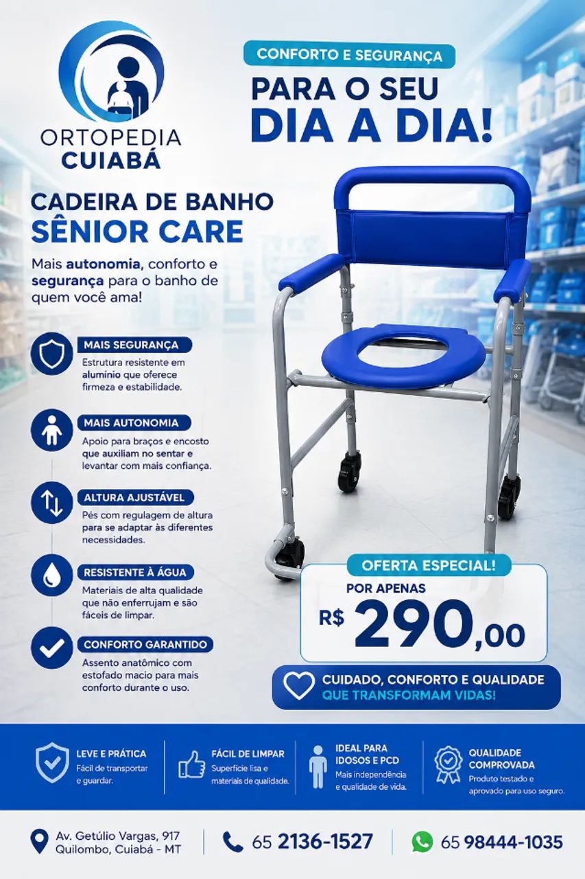 cadeira de banho nova