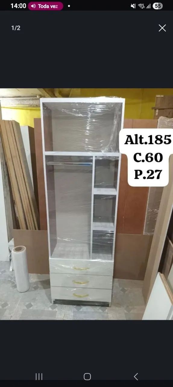 Closet branco à pronta entrega