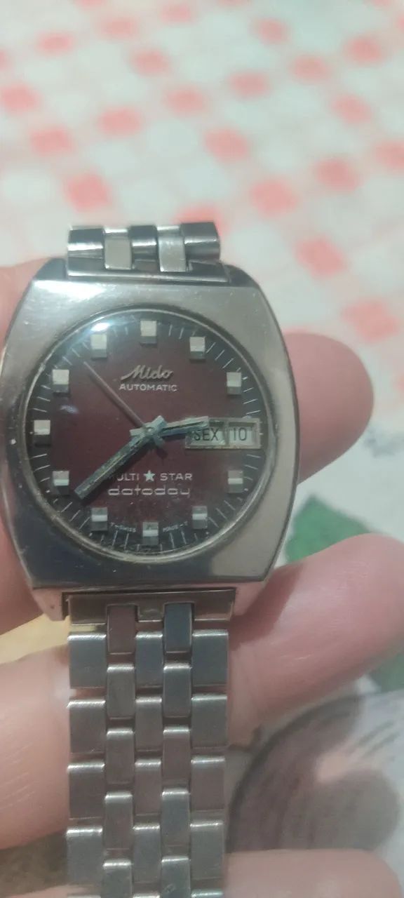 Mido vintage funcionando normalmente todo em aço inox automático original  - Foto 2