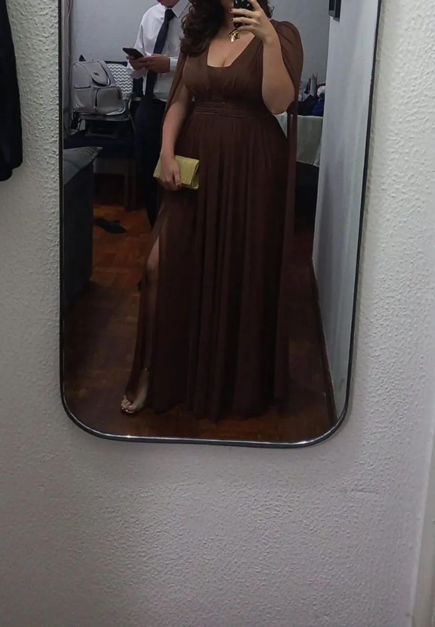 Vestido social marrom - Foto 3