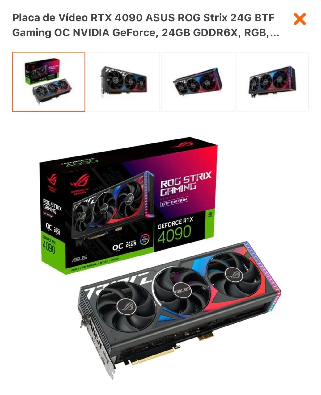 Placa de vídeo RTX 4090 ROG STRIX 24gb - Foto 2