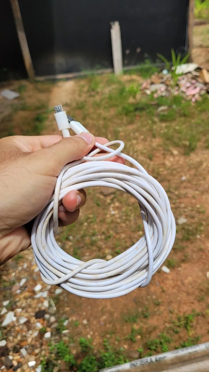 Cabo carregamento Micro USB de 10 metros