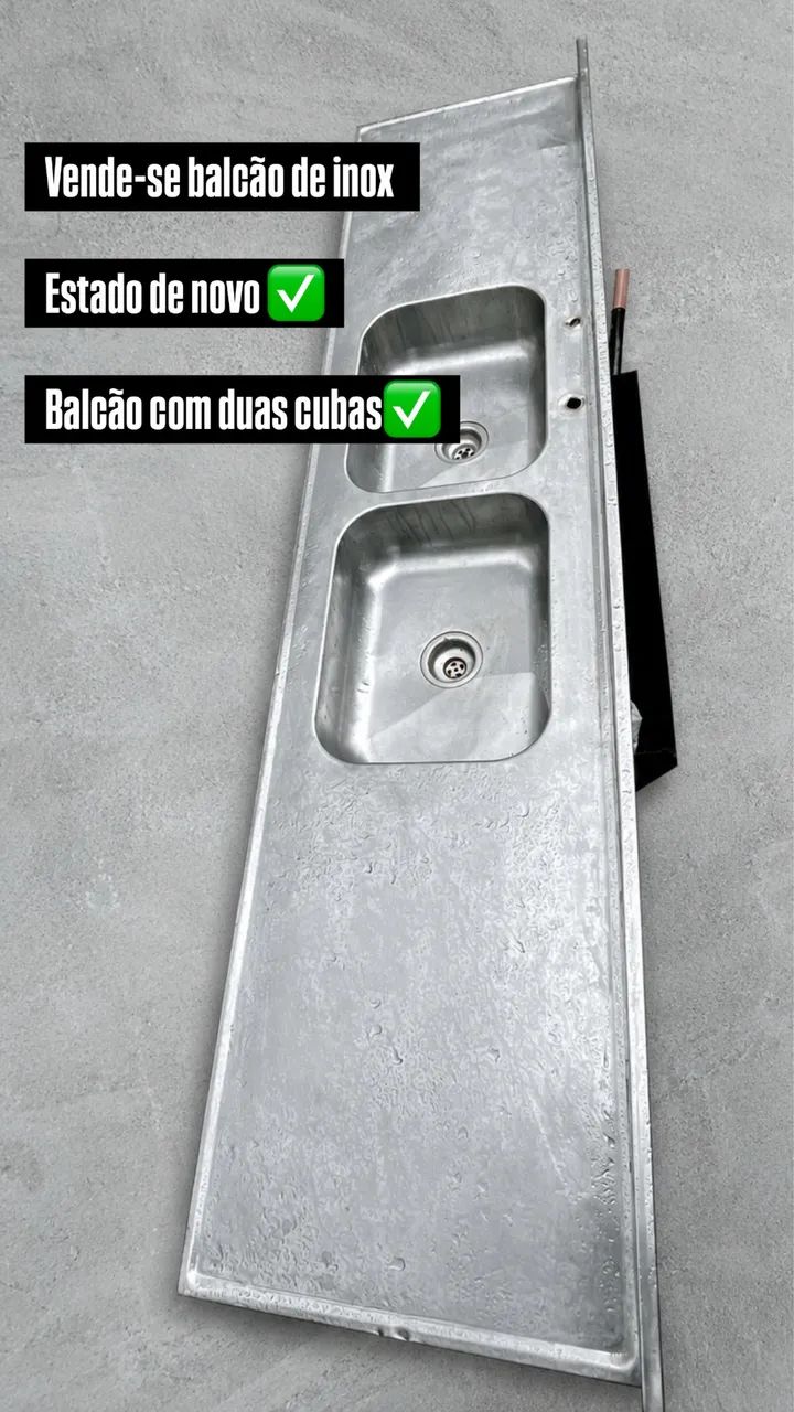 Balcão com duas cubas profissional 