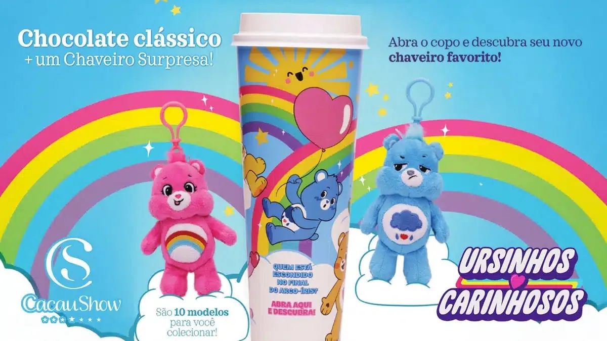 Ursinhos carinhosos, Azul Zangado - Coleção Copo Cacau Show  - Foto 2