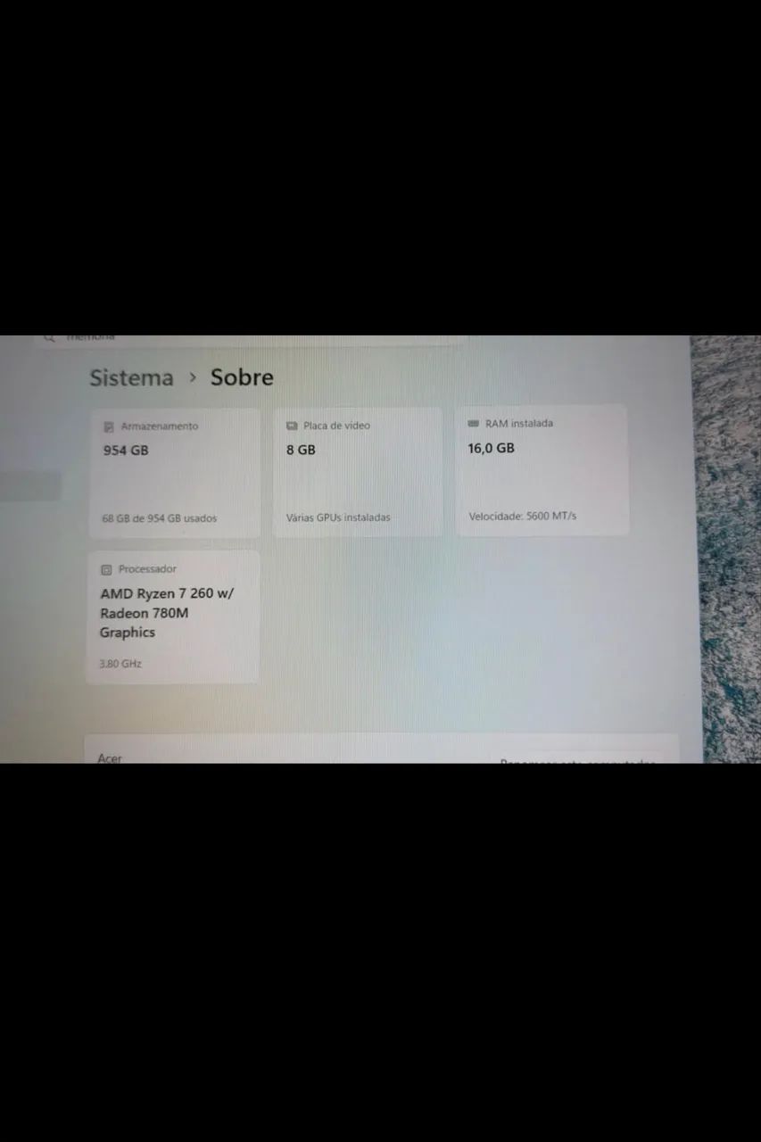 Acer nitro 16 AÍ 1t 16gb - Foto 5
