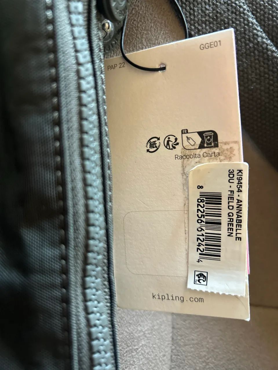 Bolsa Kipling Annabelle cor verde - nunca usada com etiqueta - Foto 4