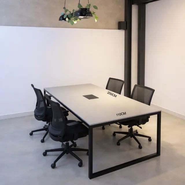 Mesa Escritório 200x110cm - Corian e Ferro - Foto 5