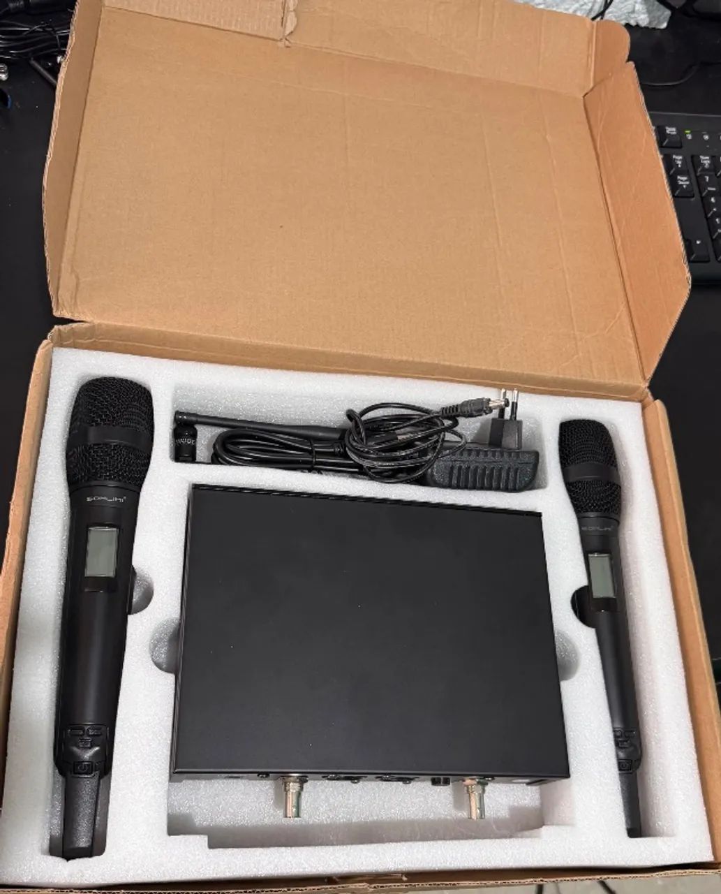 Microfone sem fio duplo Somlimi ou Sennheiser ew135 - Foto 5