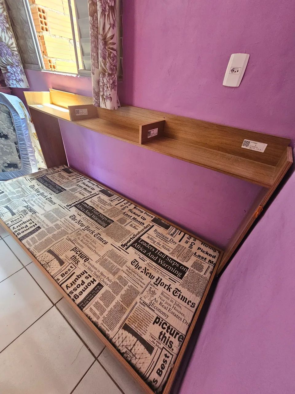 Cama Solteiro Juvenil Articulável Horizontal Hanover Mel - Foto 4