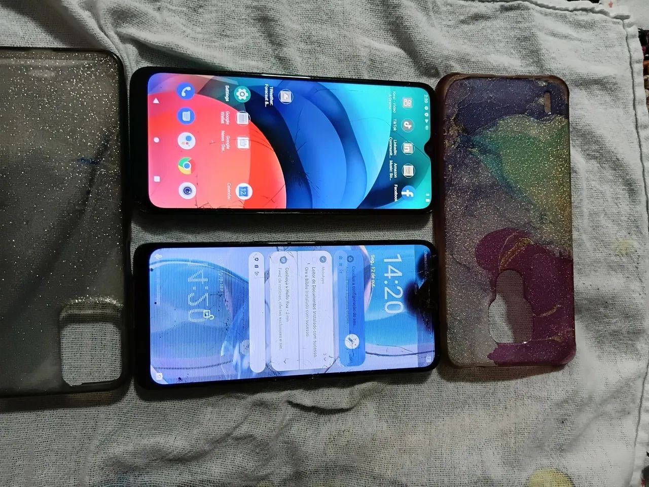 Celulares Motorola com tela trincada  - Foto 4