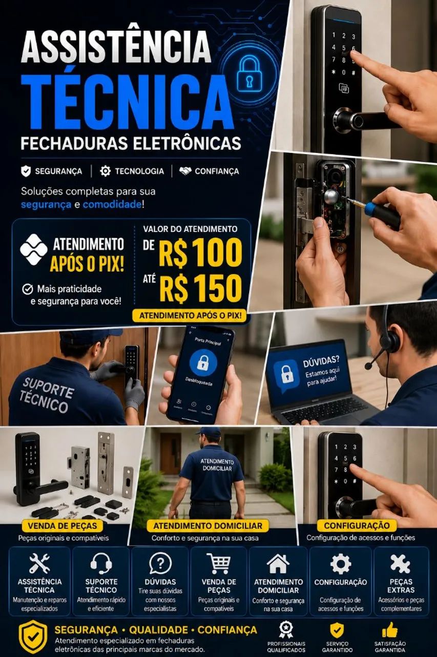 Assistência técnica para fechadura eletrônica 