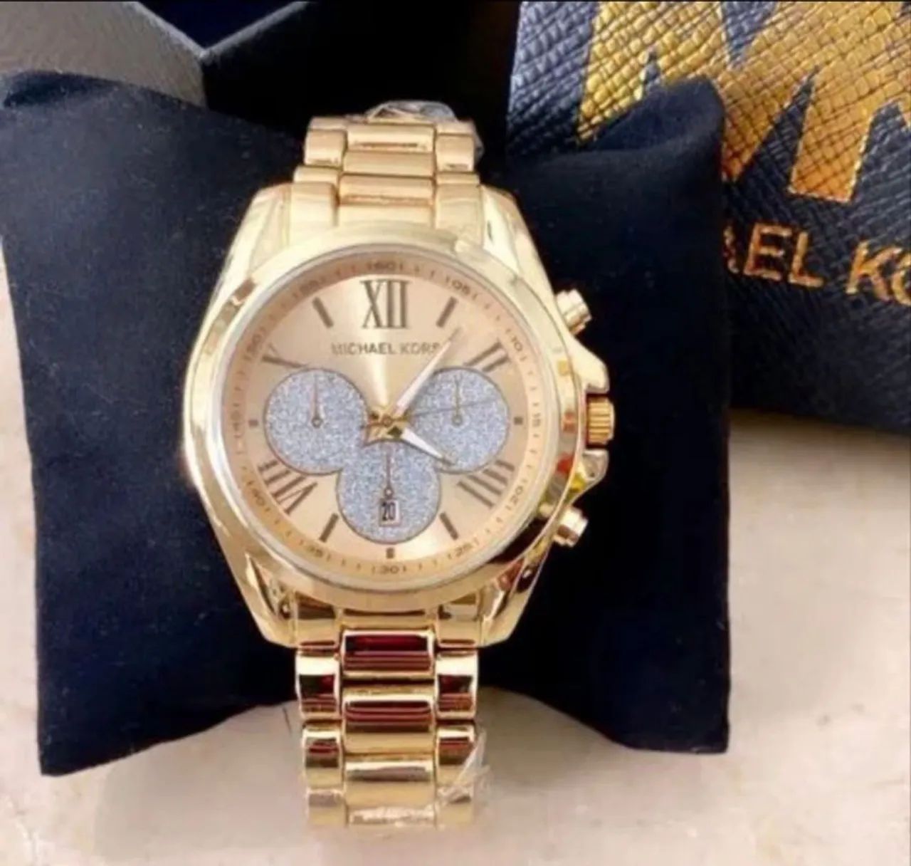 Relógio Feminino Estilo Michael Kors Bradshaw Chronograp - Foto 2