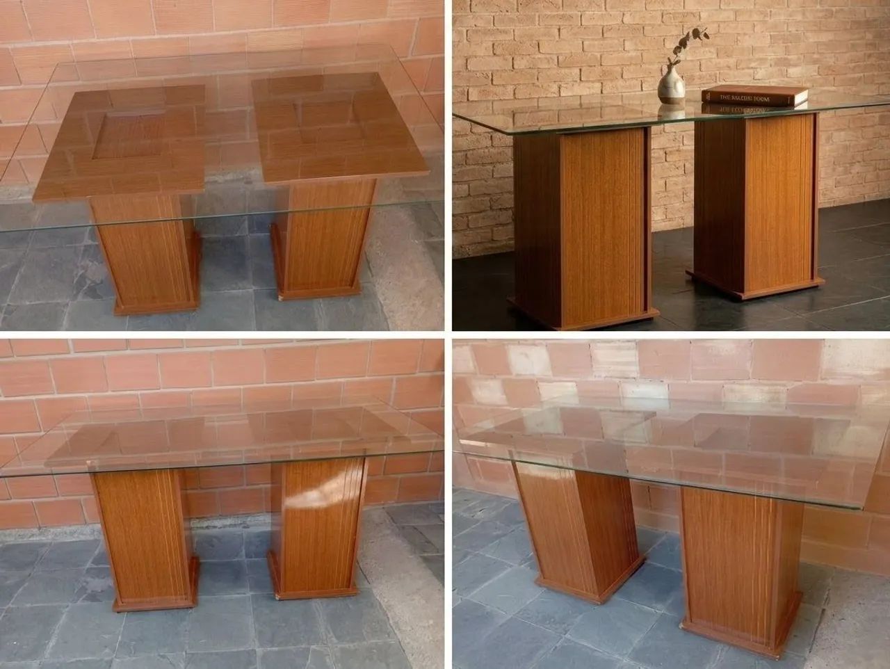 Aparador (mesa) de vidro.