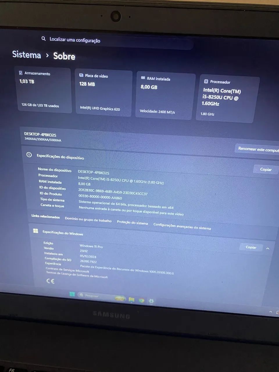 Notebook Samsung em ótimo estado, funcionando perfeitamente e pronto para uso!  - Foto 5