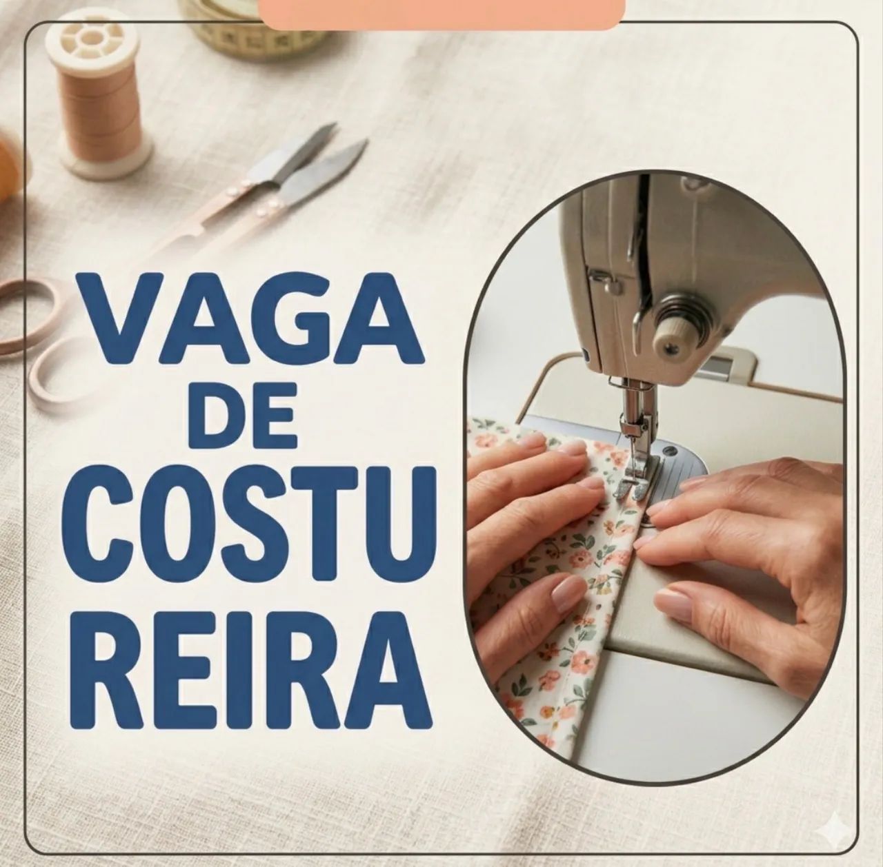 VAGA DE COSTUREIRA 