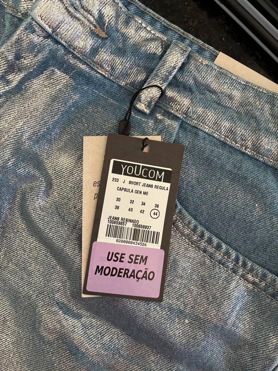 Shorts Jeans Metalizado  - Foto 3
