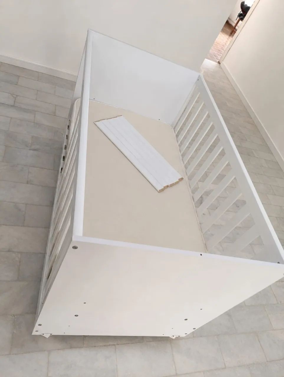 Berço Infantil Branco com Colchão