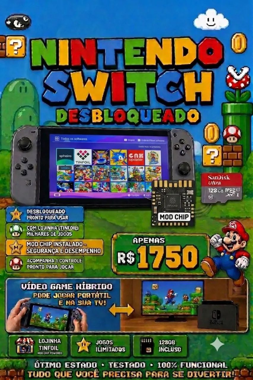 Nintendo Switch  DESBLOQUEADO 128 GIGAS - Foto 4