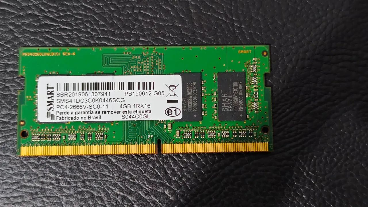Memória RAM 4GB DDR4 Notebook 