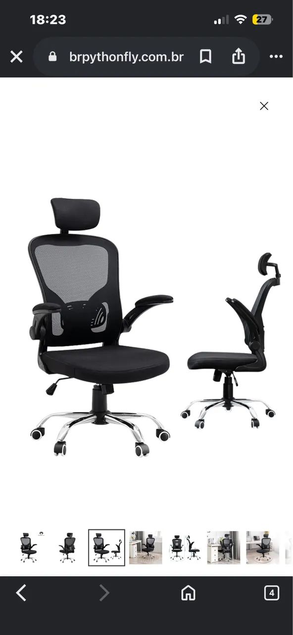 Cadeira de escritório Python Fly Ergonômica  - Foto 4