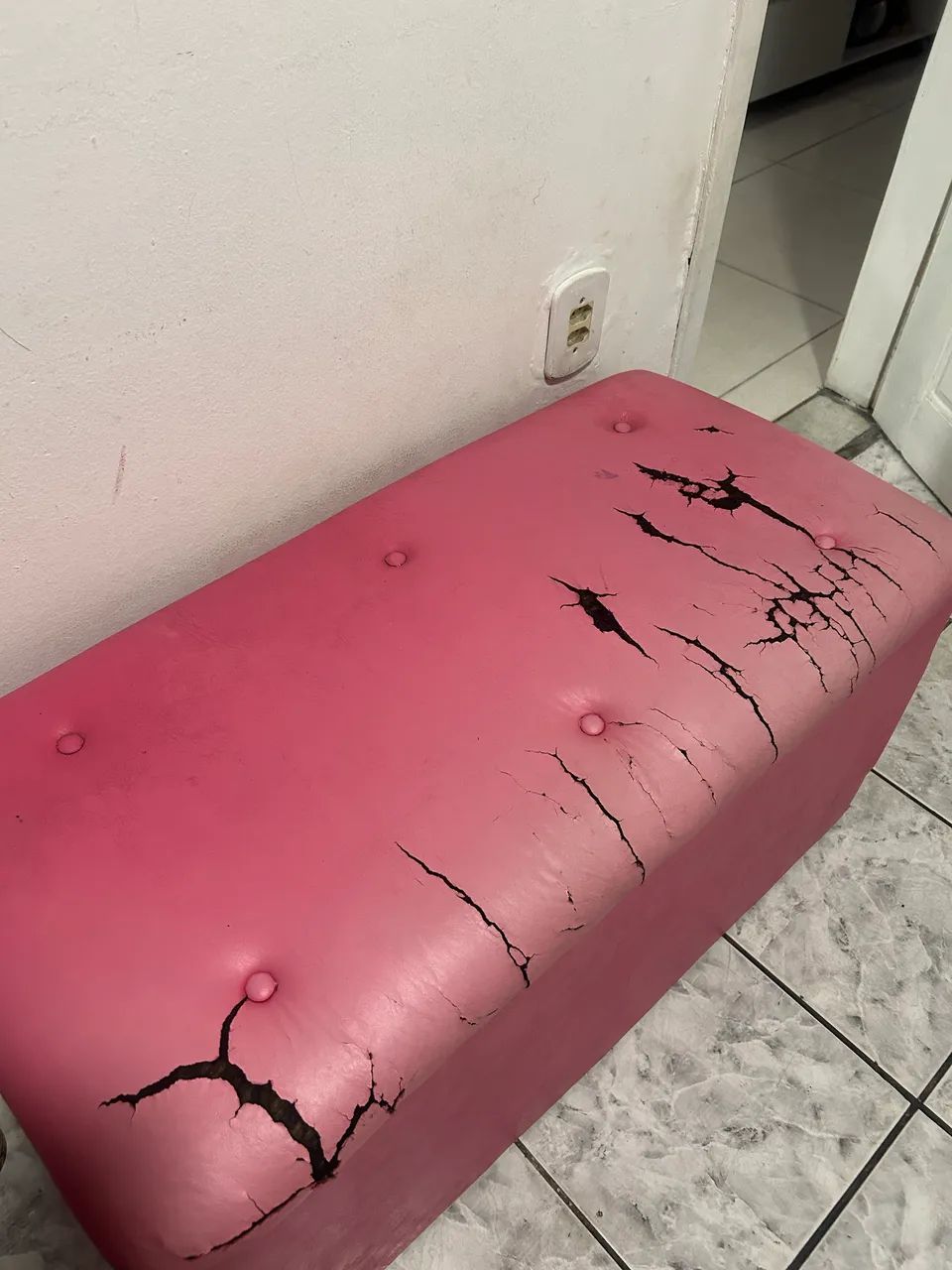 Puff Baú Rosa 2 Lugares - R$ 50 - Foto 5
