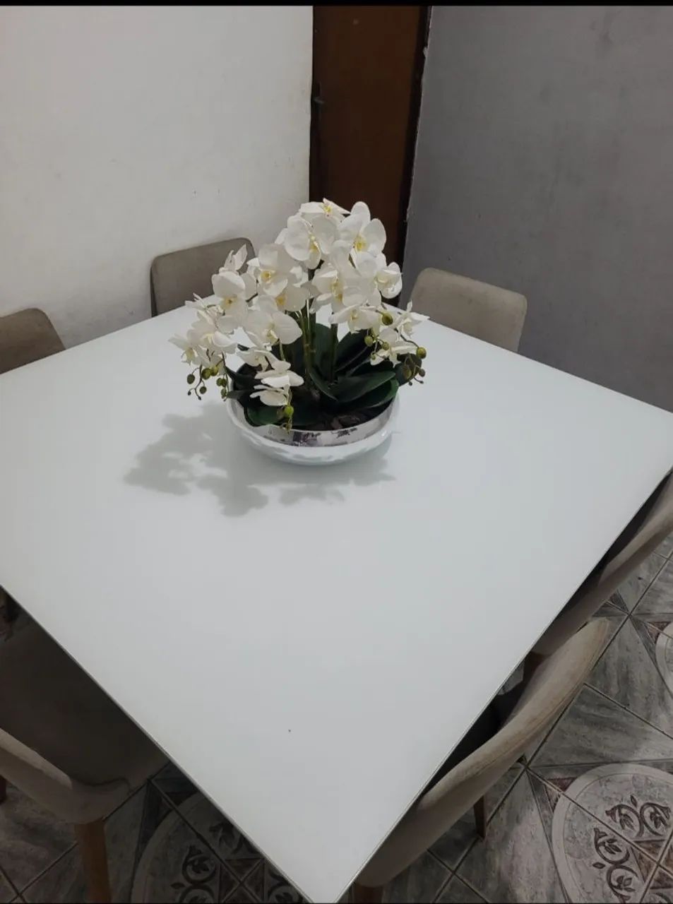 Mesa tampo de vidro 6 lugares  - Foto 2