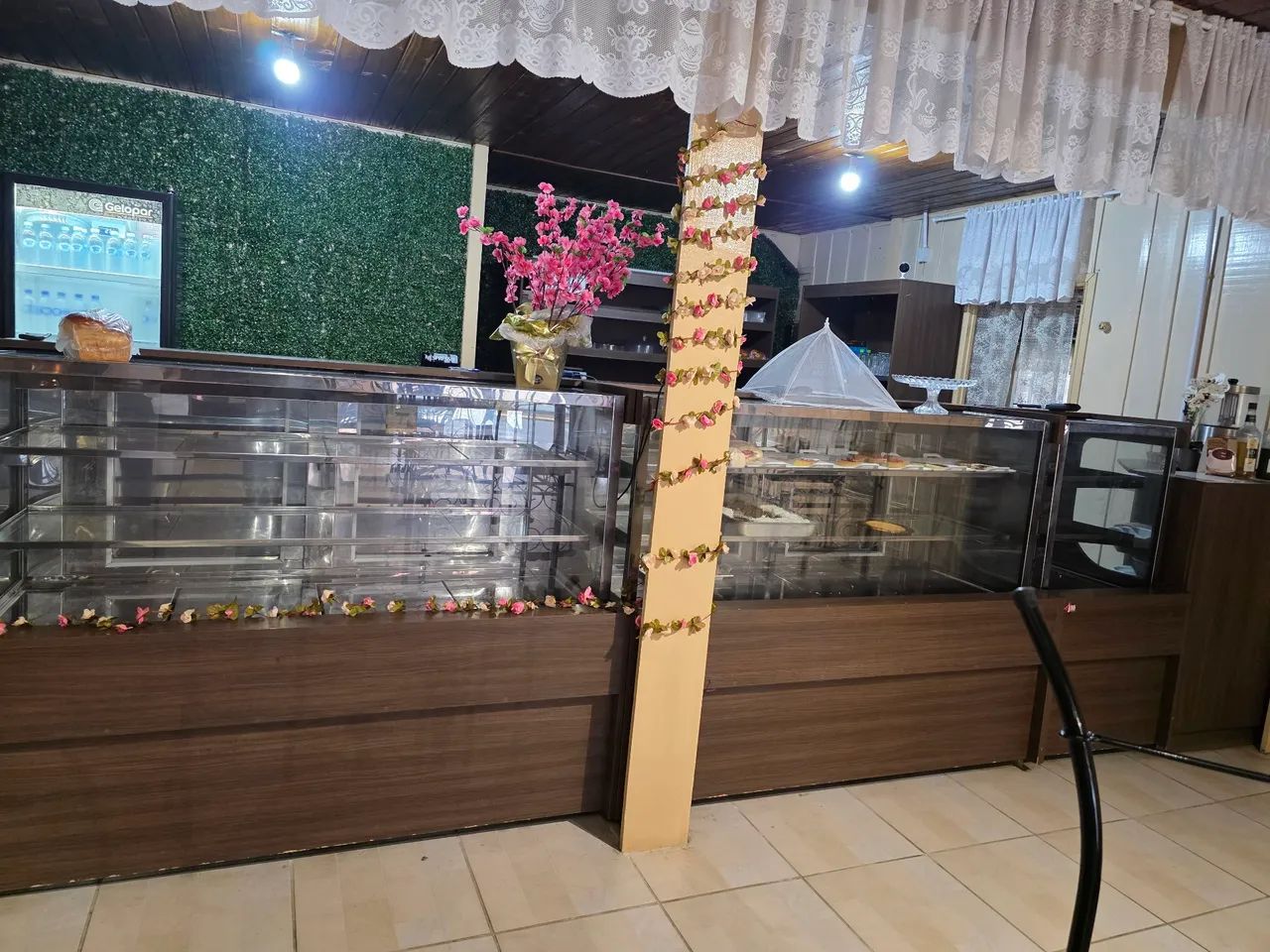 Vitrine gelada e estufa 