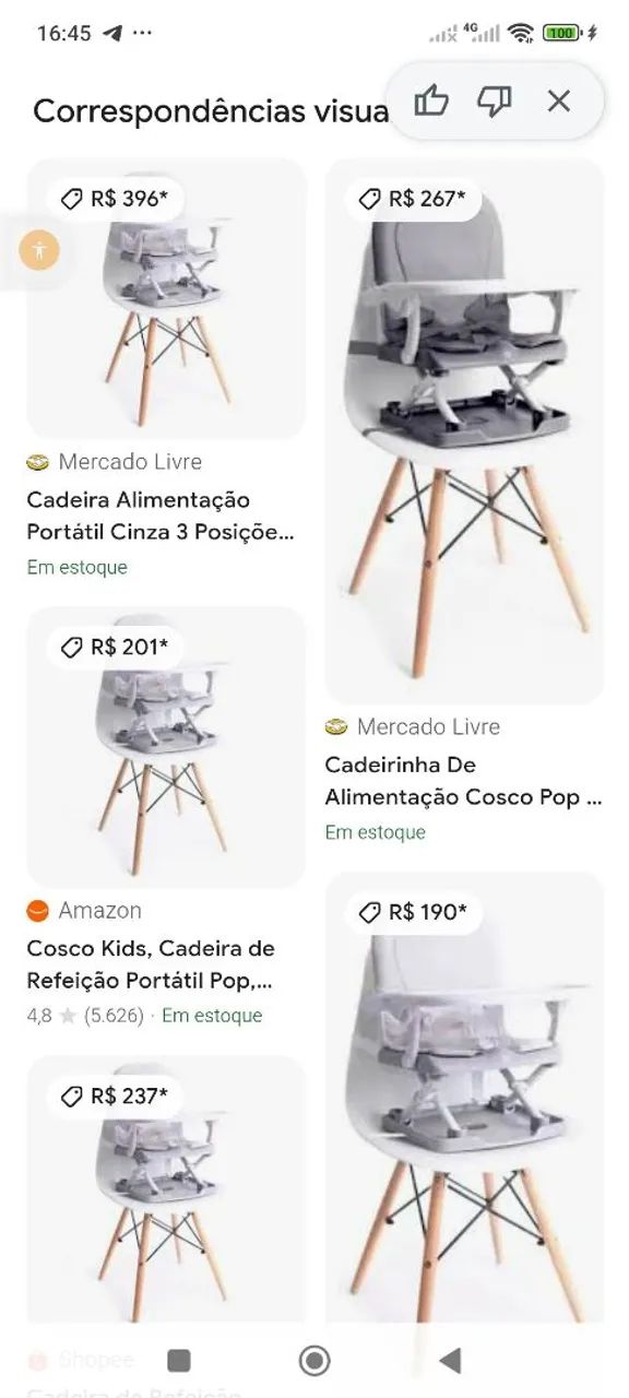 Cadeira de alimentação portátil NOVA