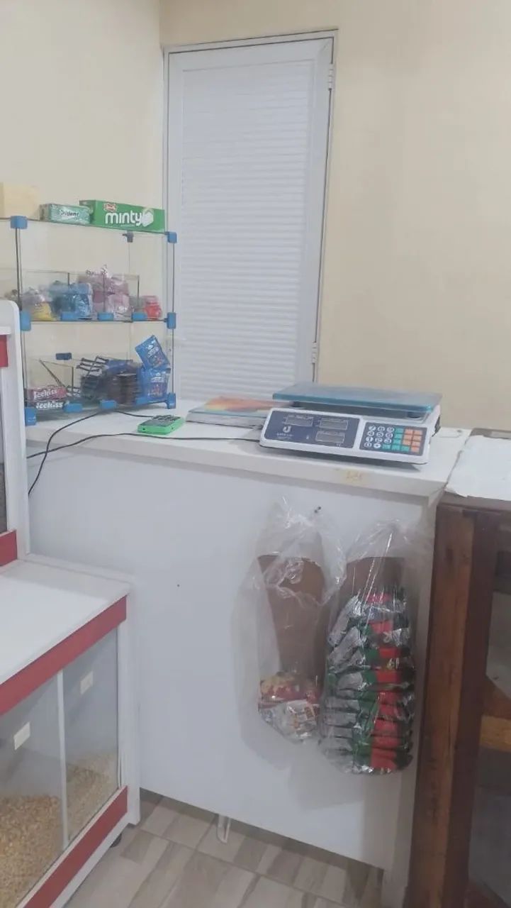 Balcão, estante aço e diversos 