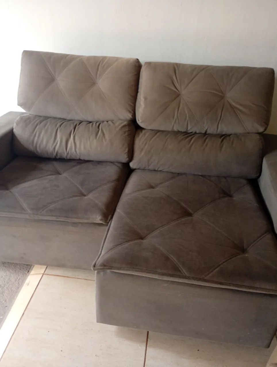 Sofá retrátil e reclinável bem conservado entrego  - Foto 3