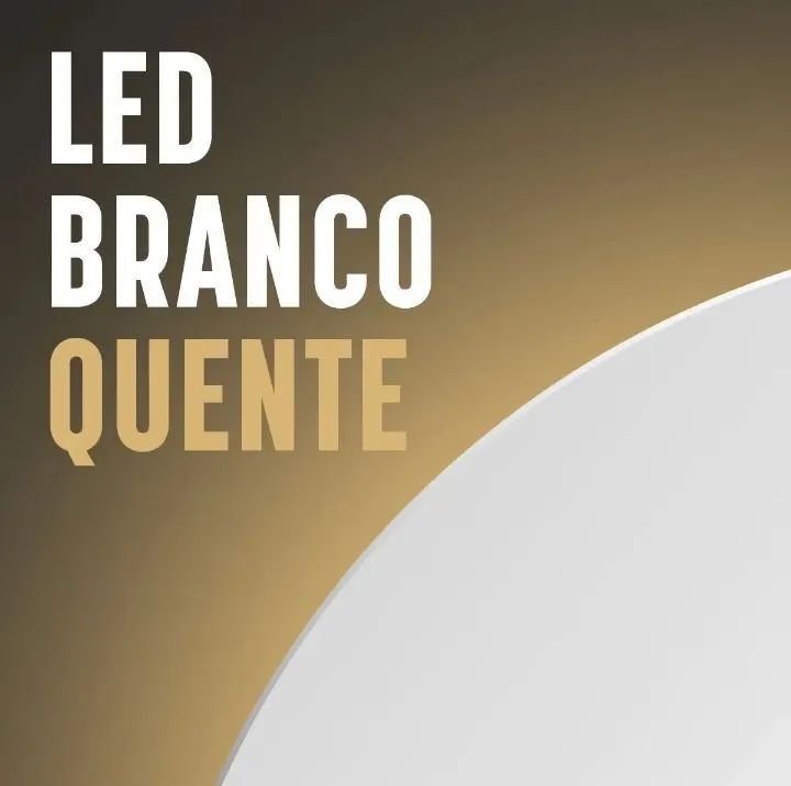 Espelho Redondo 50cm C/Led quente pra parede  - Foto 3