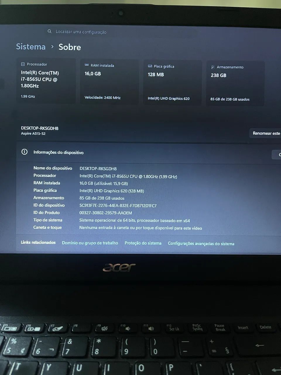 Notebook Acer  - Foto 3