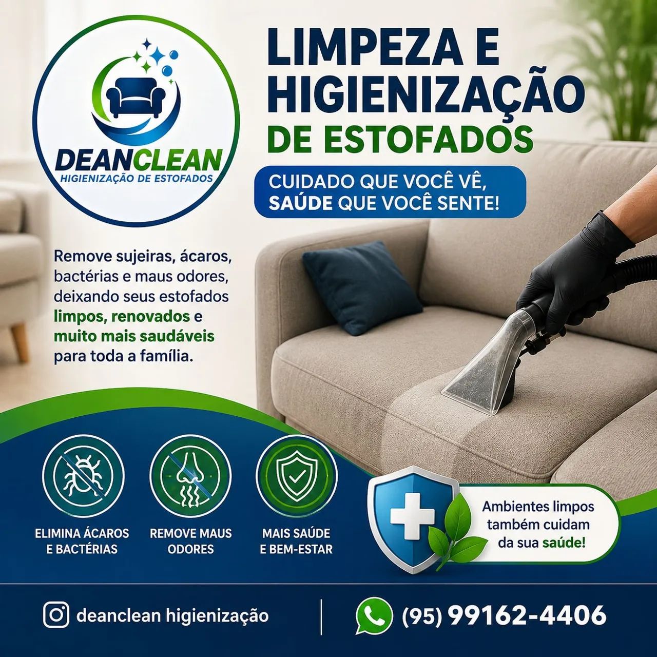 Limpeza de sofá 