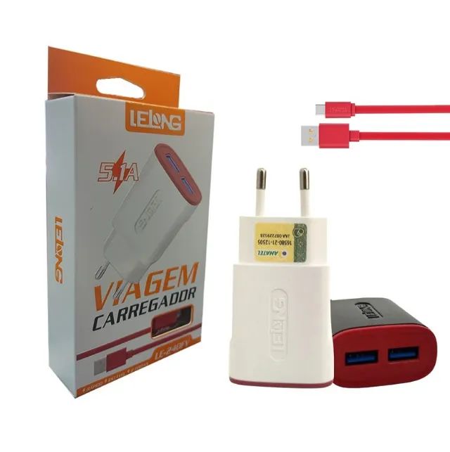  Carregador Celular Micro Usb 5.1A Lelong