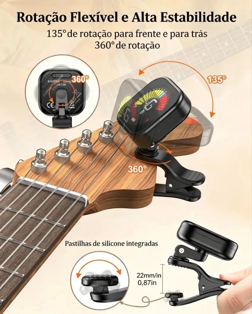 Afinador recarregável Cherub WST670 novo - Instrumentos musicais