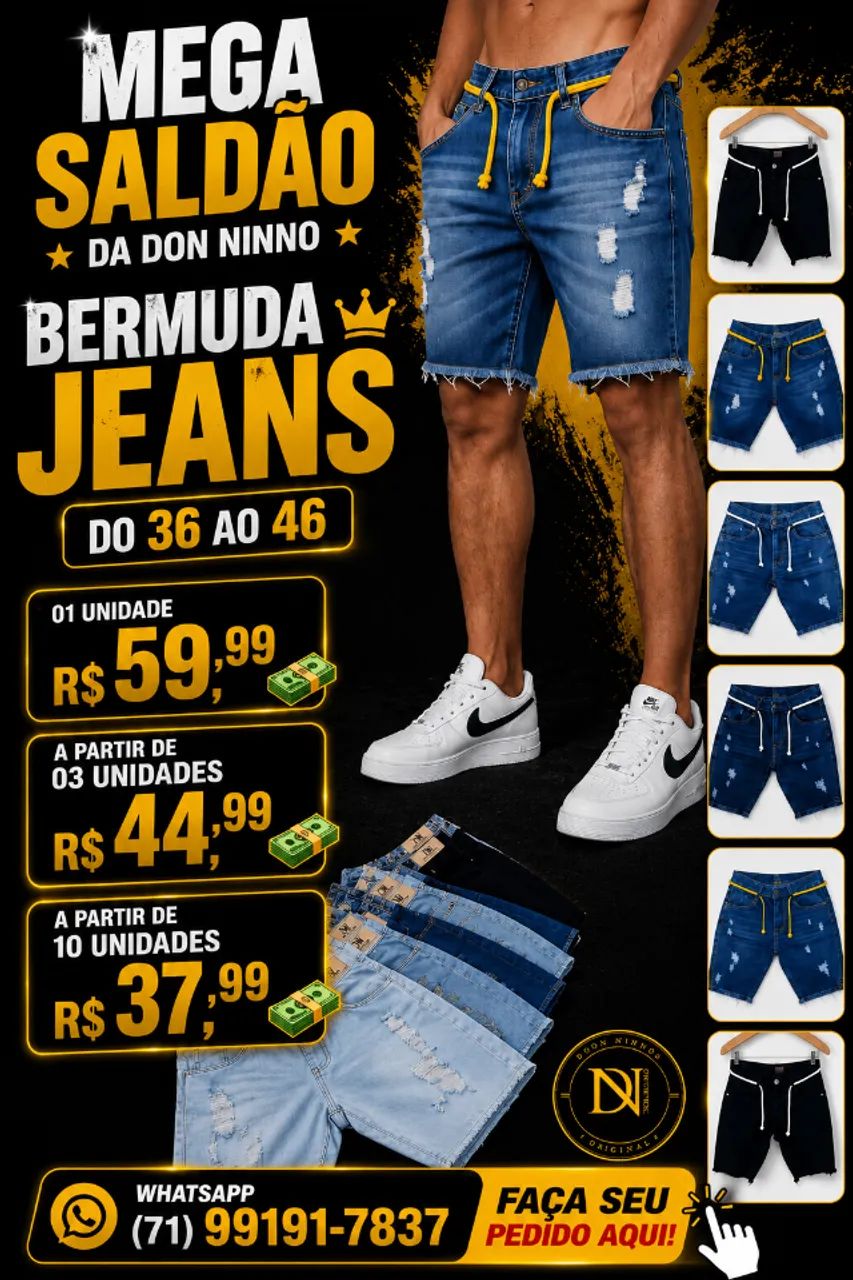 ATACADO BERMUDA JEANS