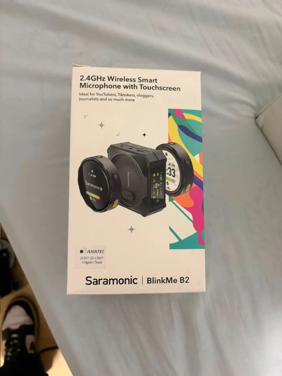 Microfone Sem Fio Duplo Saramonic Blinkme B2 Camera Celular