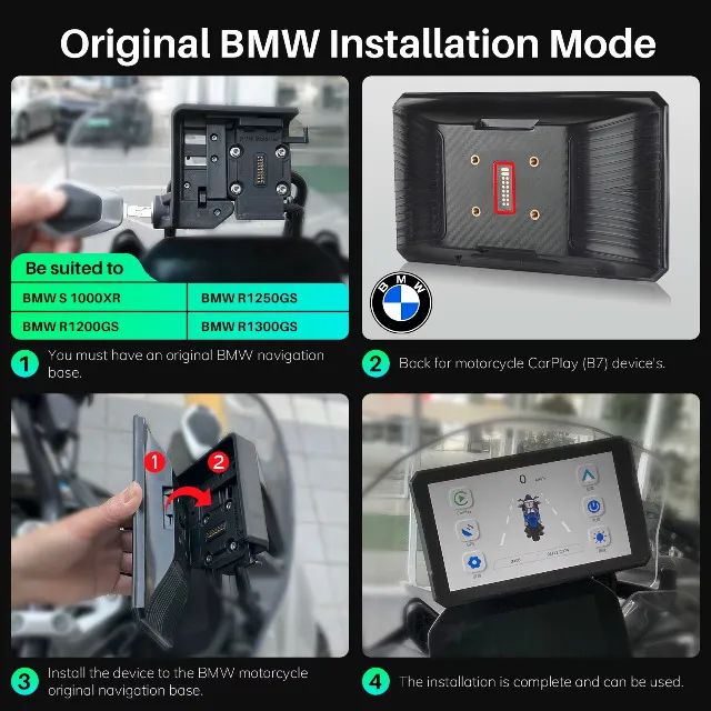 Carplay Moto BMW 7 Polegadas - Multimídia - Foto 2