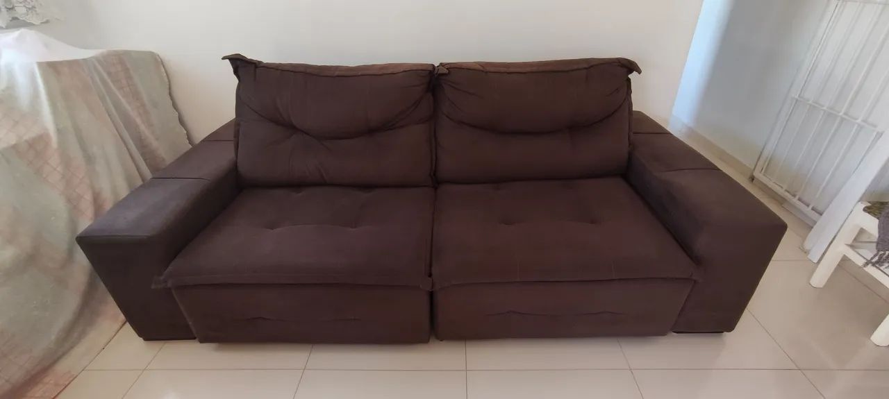 Sofá retrátil e reclinável (usado) - Foto 2