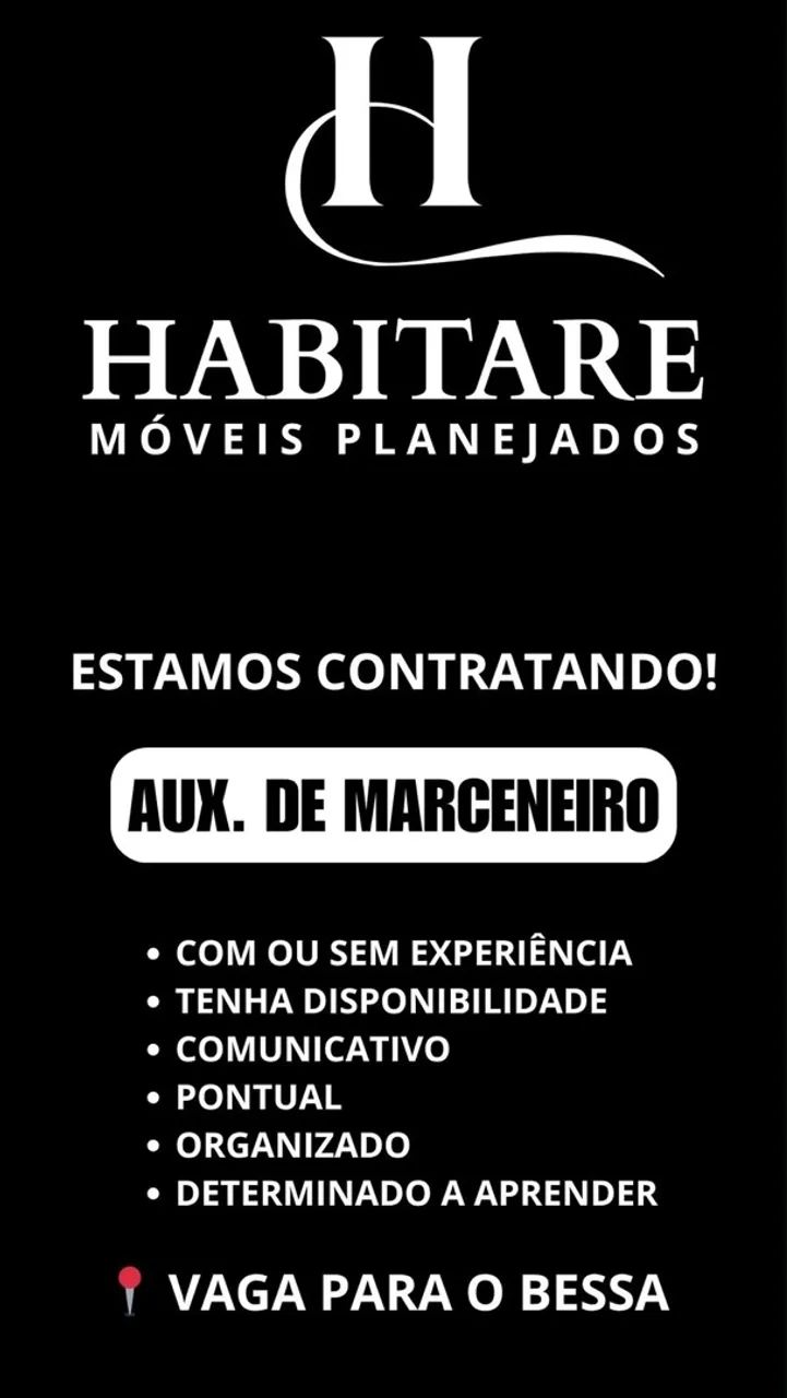 Vaga para auxiliar de marceneiro 