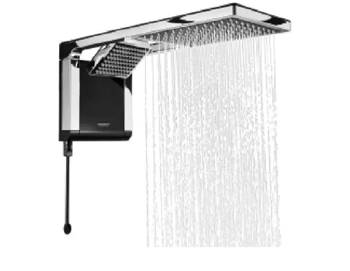 CHUVEIRO  elétrico dual elétrico cromado preto 6800w resistente com duas ducha automatico