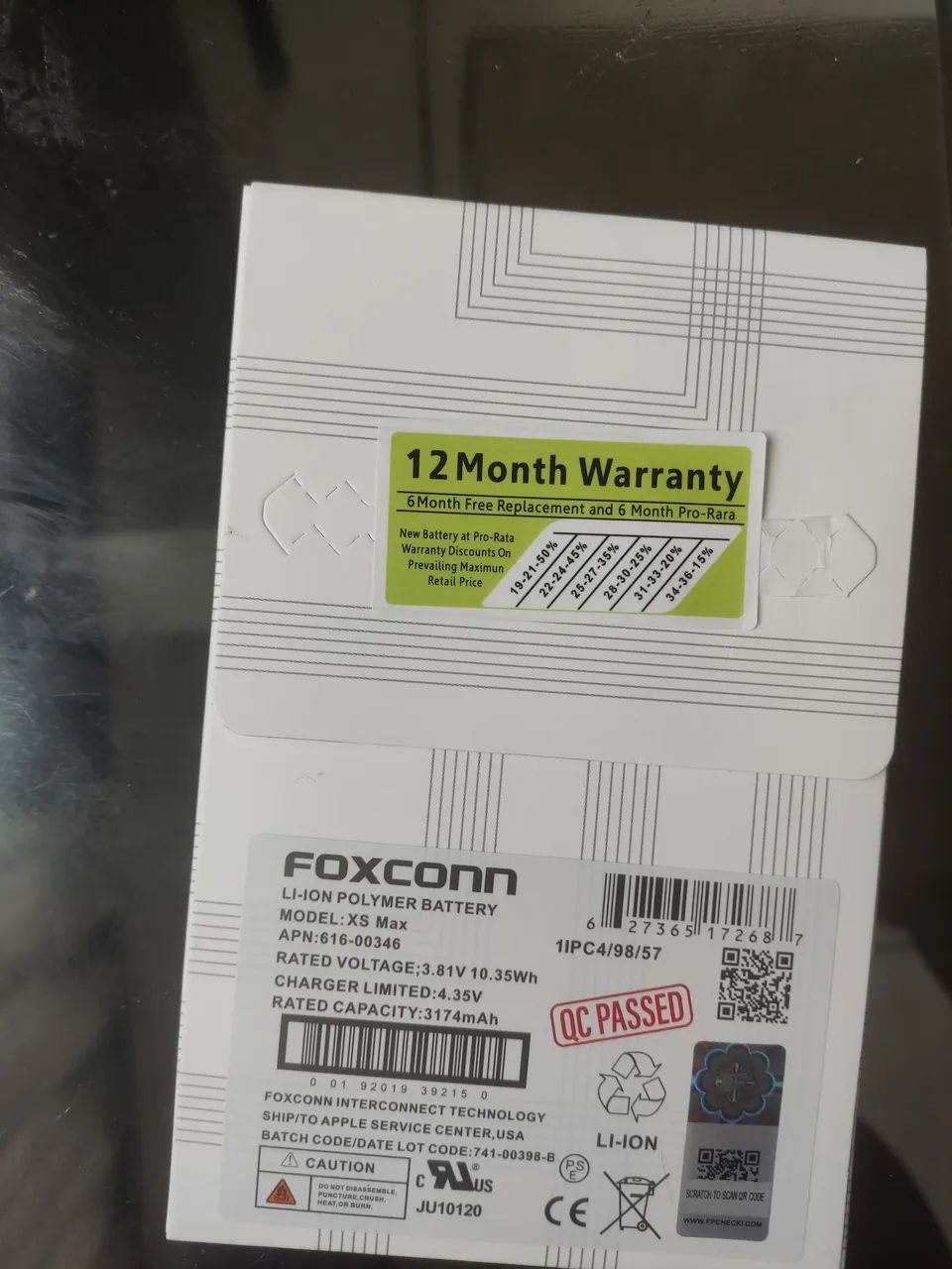 Bateria do iPhone xs Max