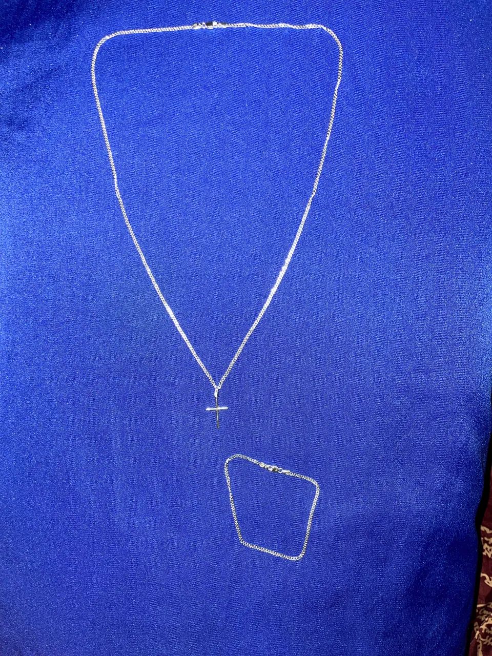 Conjunto corrente e pulseira em prata 925