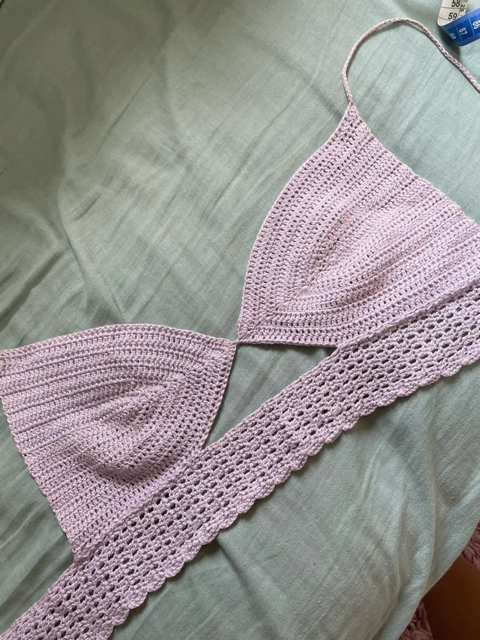 TOP DE CROCHÊ LILÁS | Pronta entrega - Foto 4