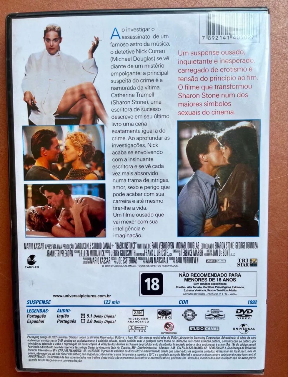 DVD Instinto Selvagem lacrado - Foto 2