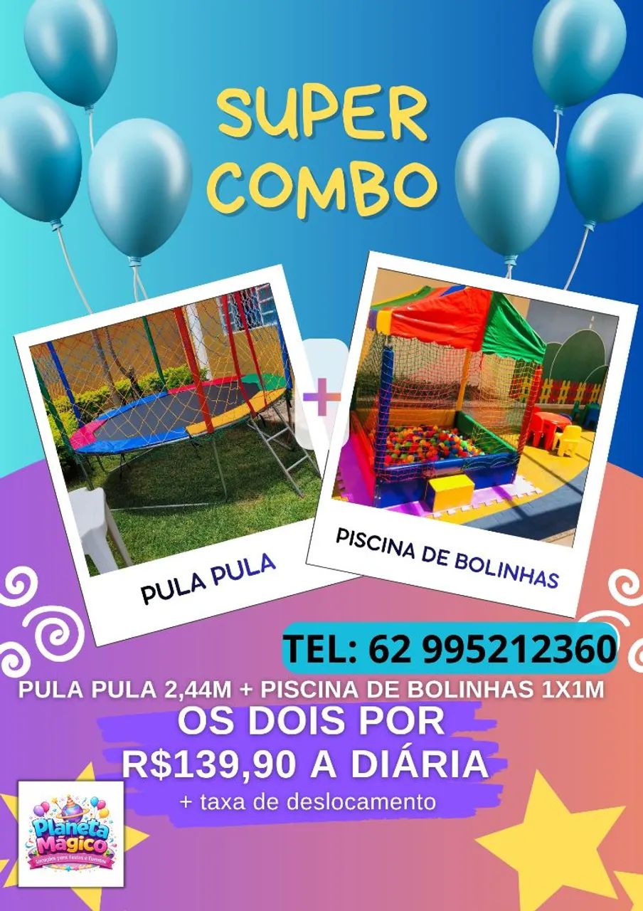Pula pula+ piscina de bolinhas 