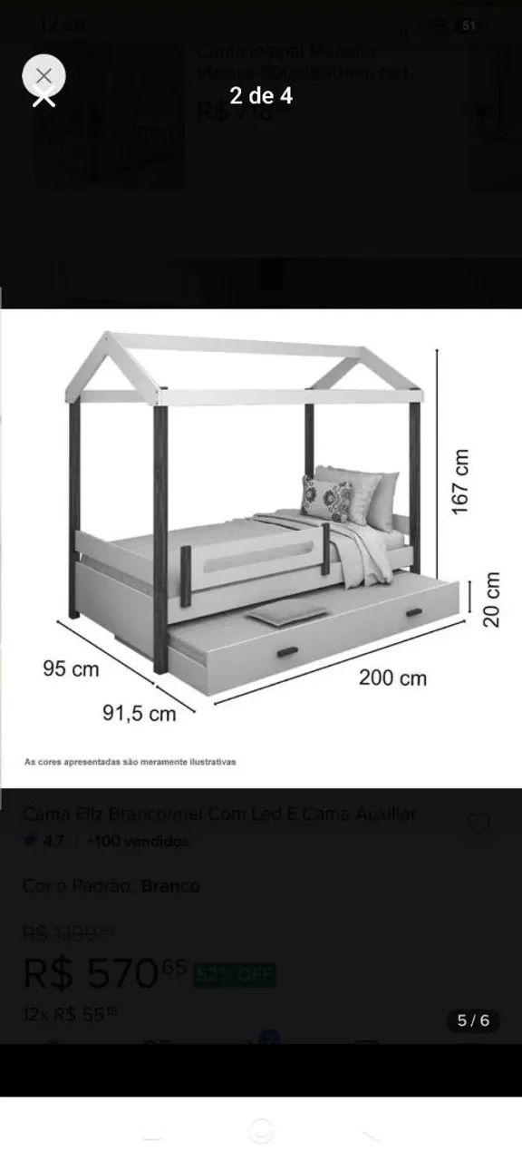 Cama casinha  - Foto 2