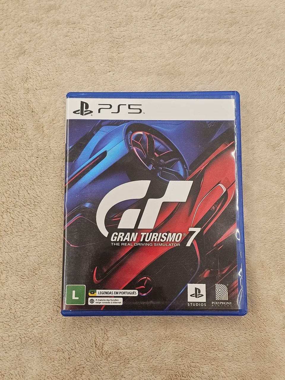 Gran Turismo 7 PS5 em perfeito estado.