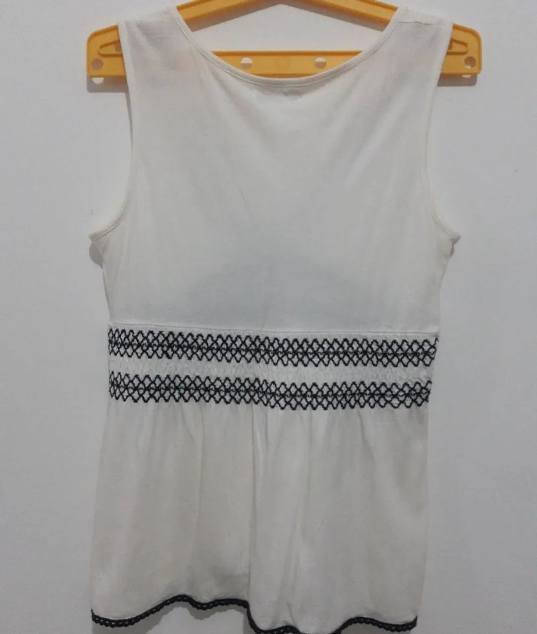 blusa Zara  algodão com bordado tamanho 38 - Foto 4
