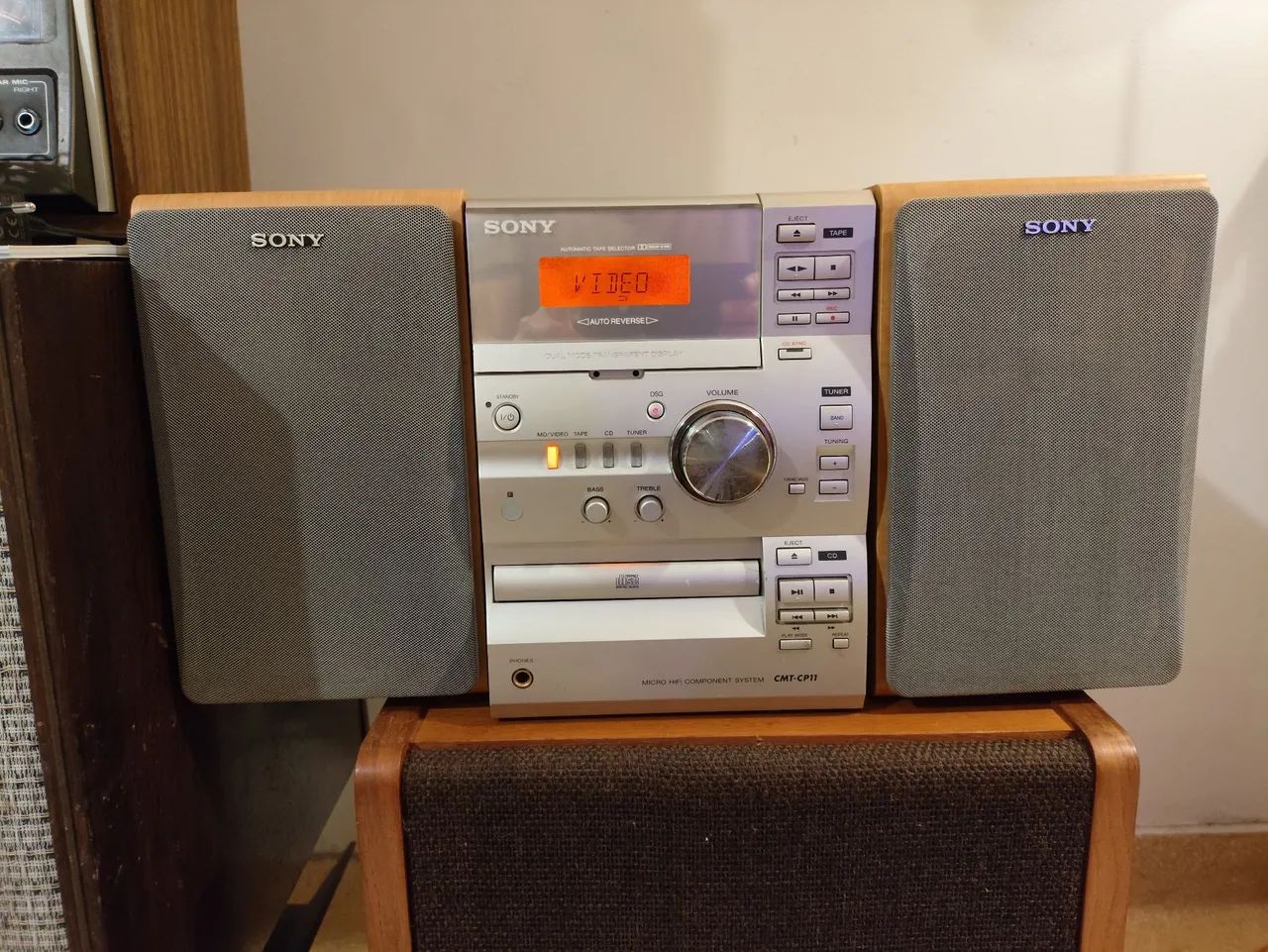 Som HiFi Sony CMT-CP11 Bluetooth CD Cassette Impecavel - Foto 2